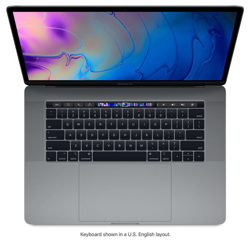 MacBook Pro 2018 Retina 15" 4xUSB-C - Core i7 2.6GHz / 32GB / 512GB SSD / US / Space Gray (atnaujintas, būklė A) kaina ir informacija | Nešiojami kompiuteriai | pigu.lt