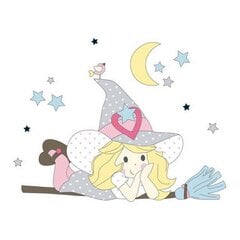Paklodė be gumos vaikiškai lovytei Cool Kids Witch (120 x 180 cm) (80 cm lovelė) kaina ir informacija | Paklodės | pigu.lt