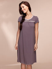 Вискозная ночная сорочка Lega NMV65, кремовый цена и информация | Женские пижамы, ночнушки | pigu.lt