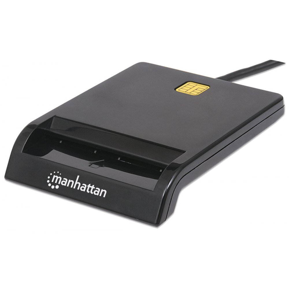 Atminties kortelių skaitytuvas Manhattan, USB, Plug&Play, juodas kaina ir informacija | Adapteriai, USB šakotuvai | pigu.lt