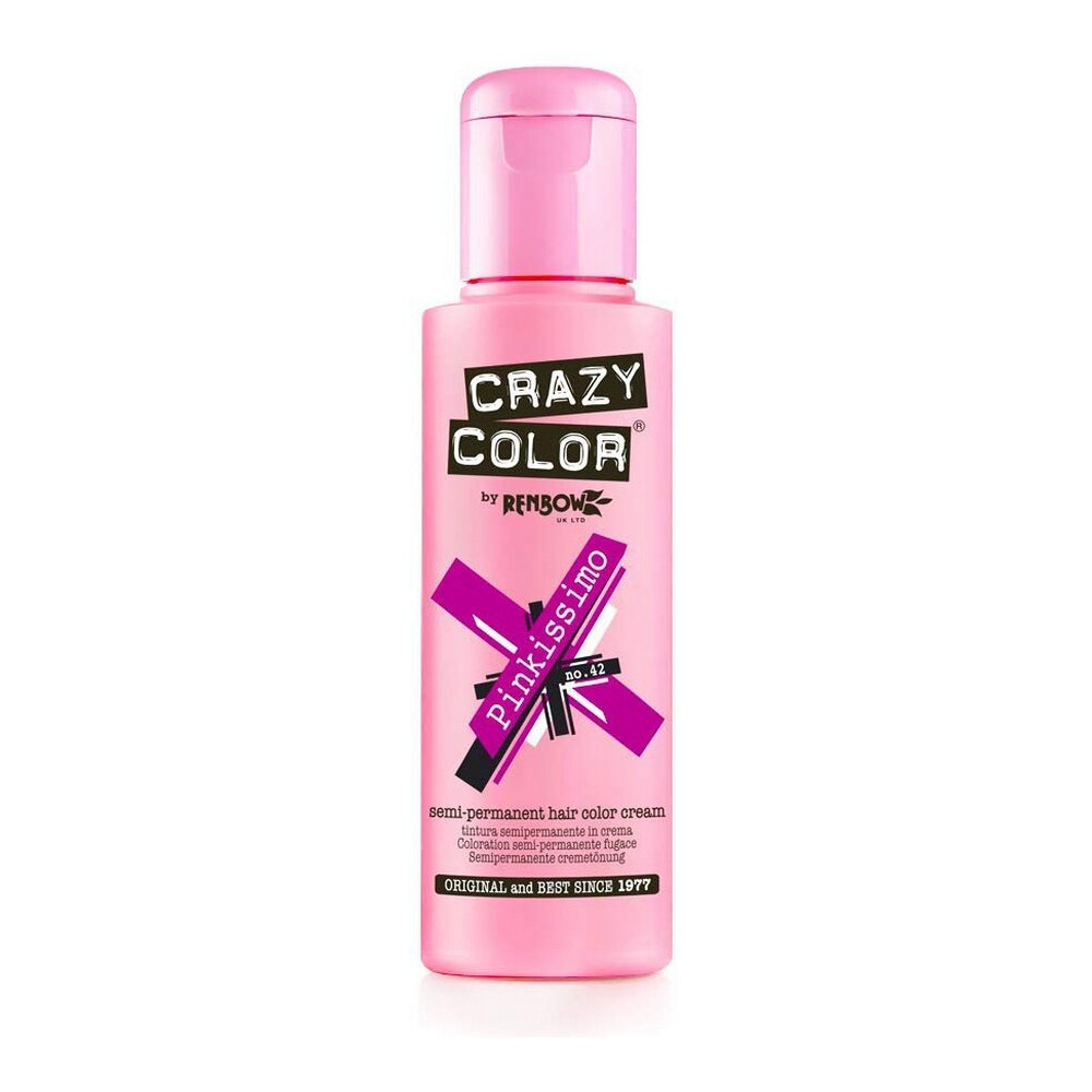 Ilgalaikiai dažai crazy color 42 pinkissimo, 100 ml kaina ir informacija | Plaukų dažai | pigu.lt