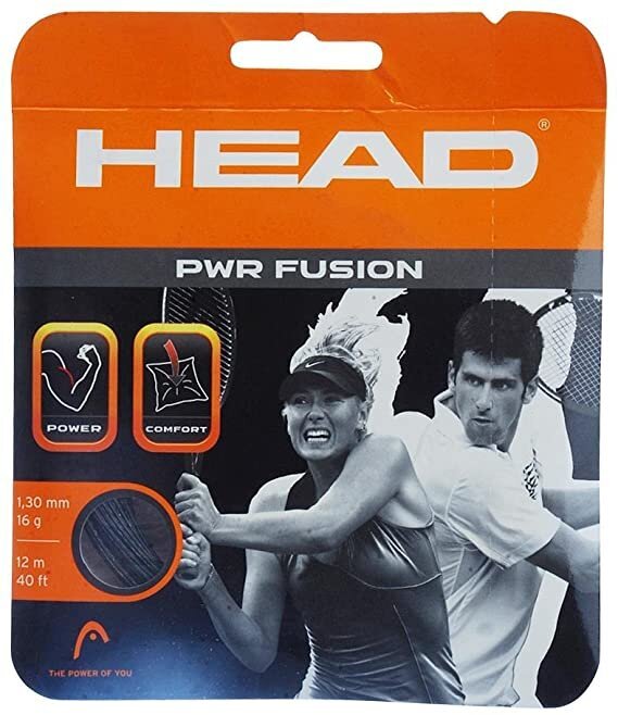 HEAD PWR Fusion 1.30mm Tennis String Set, Colors- Black kaina ir informacija | Lauko teniso prekės | pigu.lt