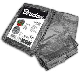 Sustiprintas sodo tentas Bradas Gray 3x4 m, 200 g/m2 kaina ir informacija | Sodo įrankiai | pigu.lt