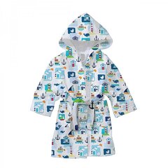 Детский хлопковый халат - « Море ».Код товара: CHBA0186-8 лет цена и информация | Пижамы, халаты для девочек | pigu.lt