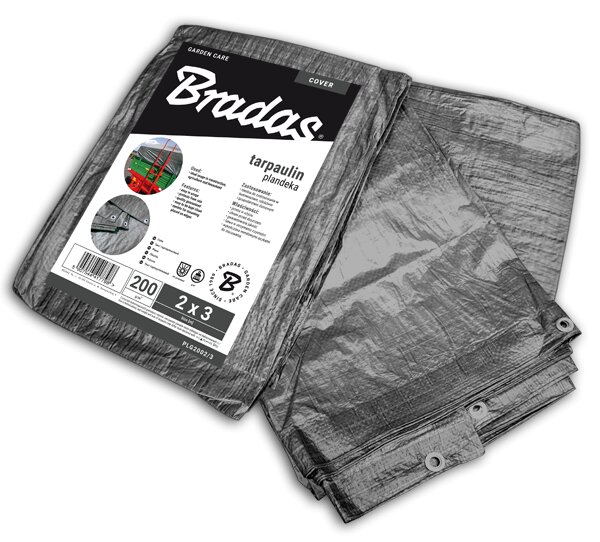 Sustiprintas sodo tentas Bradas Gray 4x5 m, 200 g/m2 kaina ir informacija | Sodo įrankiai | pigu.lt