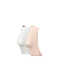 Moteriškos kojinės TOMMY HILFIGER 2 poros, baltos /persikų spalvos 373001001 024 44427 kaina ir informacija | Moteriškos kojinės | pigu.lt
