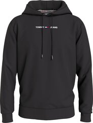 Мужская толстовка Tommy Hilfiger TJM LINEAR LOGO HOODIE, черная DM0DM12942 BDS 44772 цена и информация | Мужские толстовки | pigu.lt