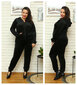 Plius dydžio laisvalaikio komplektas Selena, juodas kaina ir informacija | Sportinė apranga moterims | pigu.lt