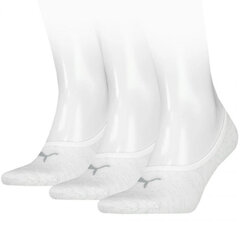 Kojinės suaugusiems Puma Footie 3Pack 906930, baltos kaina ir informacija | Vyriškos kojinės | pigu.lt