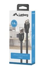 Lanberg Kabelis USB-A M / F 2.0 1.8m black BOX kaina ir informacija | USB laikmenos | pigu.lt