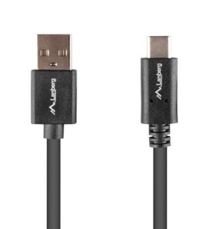 LanbergUSB-C (M) -USB-A (M) 1,8 m BOX QC 3.0 kaina ir informacija | Laidai telefonams | pigu.lt