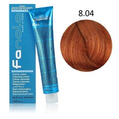 Profesionalūs plaukų dažai Fanola Color Cream, 8.04 Natural Copper Blonde, 100 ml kaina ir informacija | Plaukų dažai | pigu.lt