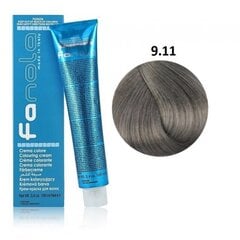 Profesionalūs plaukų dažai Fanola Color Cream, 9.11 Very Light Blonde Intense Ash, 100 ml kaina ir informacija | Plaukų dažai | pigu.lt