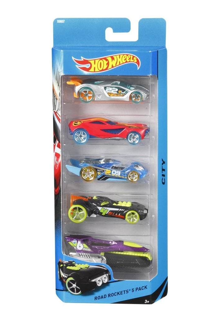 Automodelių rinkinys Hot Wheels, 5 vnt. 1806 kaina ir informacija | Žaislai berniukams | pigu.lt