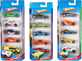 Automodelių rinkinys Hot Wheels, 5 vnt. 1806 kaina ir informacija | Žaislai berniukams | pigu.lt