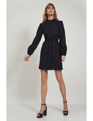 Кружевное черное платье на воротнике-стойке - S167 цена и информация | Платья | pigu.lt