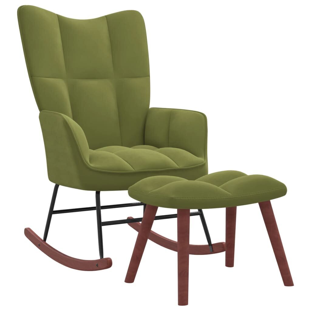 Supama kėdė su pakoja, žalia цена и информация | Svetainės foteliai | pigu.lt