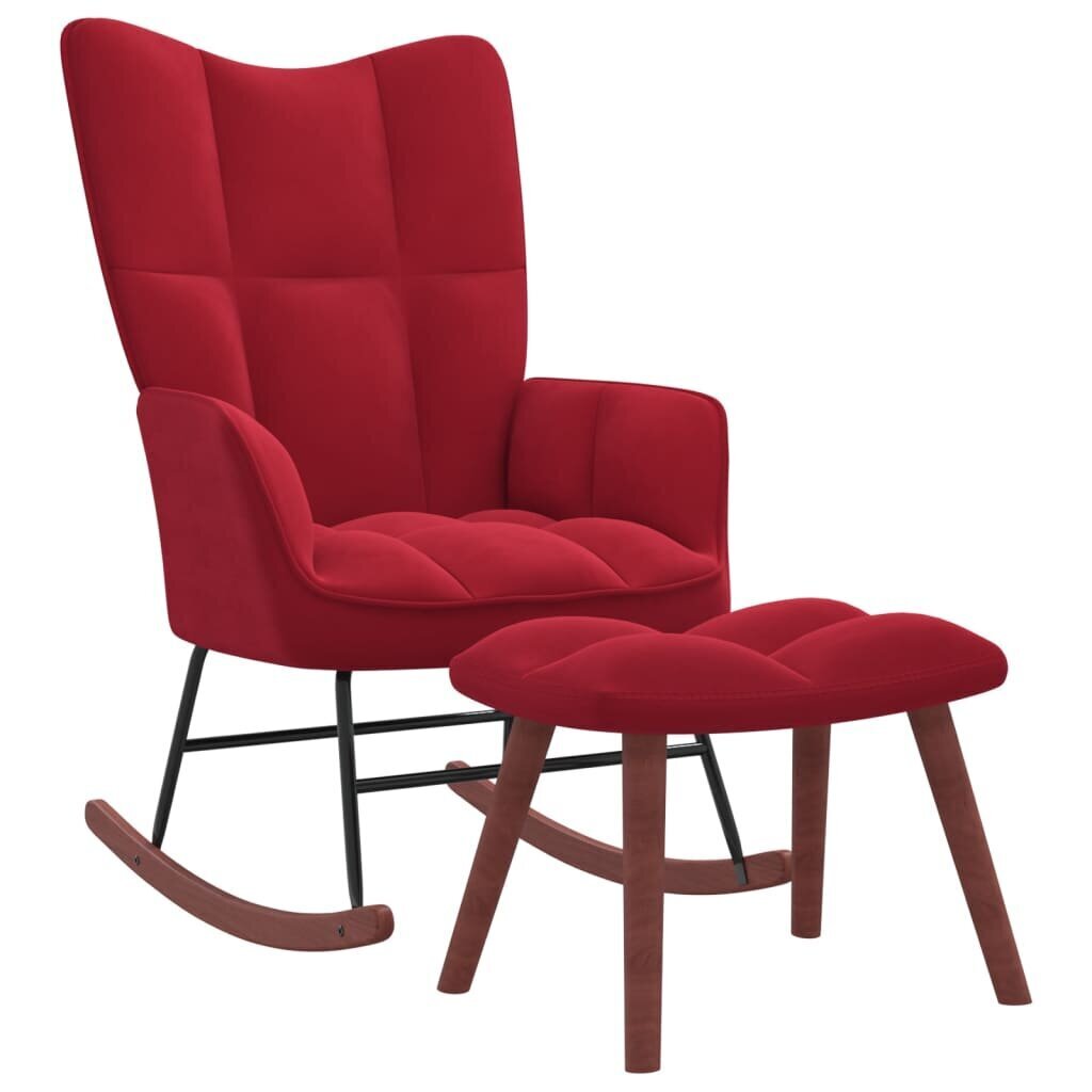 Supama kėdė su pakoja, raudona kaina ir informacija | Svetainės foteliai | pigu.lt