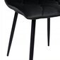 Moderni dygsniuota veliūrinė kėdė - Madison juoda kaina ir informacija | Virtuvės ir valgomojo kėdės | pigu.lt