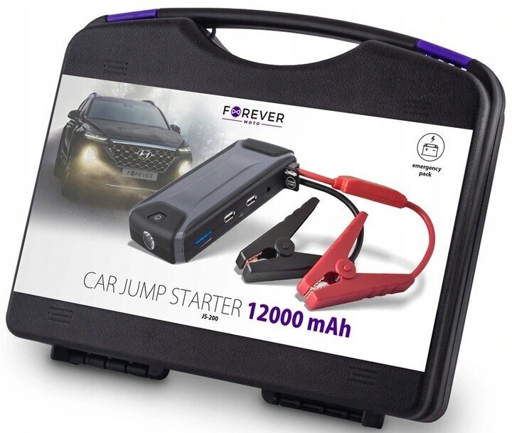 Powerbank automobilio jump starteris Forever 12000 mAh цена и информация | Akumuliatorių krovikliai | pigu.lt