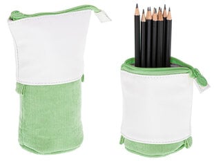 Школьный пенал/карандаш 2-в-1, зеленый цена и информация | Пеналы | pigu.lt