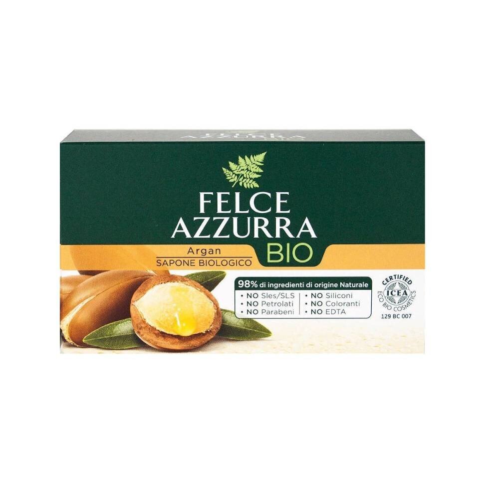 Rankų muilas Felce Azzurra BIO Argan, 125g kaina ir informacija | Muilai | pigu.lt