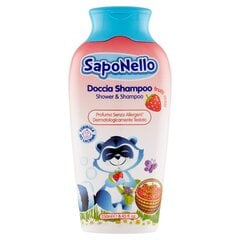 Детский шампунь для душа Сапонелло Клубника 250мл цена и информация | Косметика для мам и детей | pigu.lt