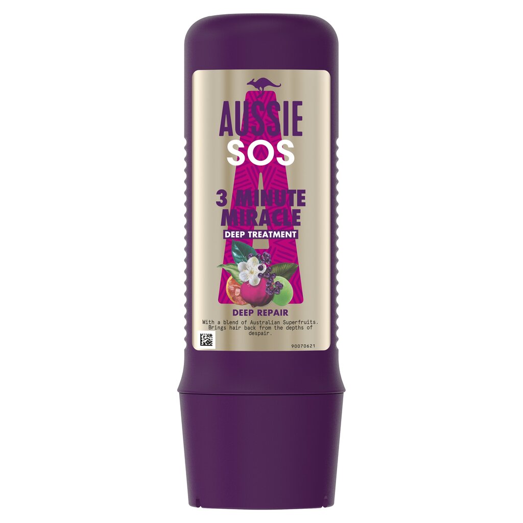 Kaukė AUSSIE SOS 3 Minutes Miracle, 225ml kaina ir informacija | Priemonės plaukų stiprinimui | pigu.lt