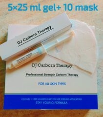 Veido kaukių rinkinys: gelis CO2 Carboxy therapy Dj Carborn (karboxi) 5 vnt. x 25ml + kaukės 10 vnt. kaina ir informacija | Veido kaukės, paakių kaukės | pigu.lt