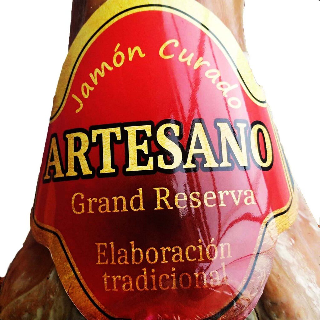 Jamon Grand reserva vytintas kumpis, 6,7kg-7,2kg + stovas su peiliu Jamoniera kaina ir informacija | Mėsos gaminiai | pigu.lt