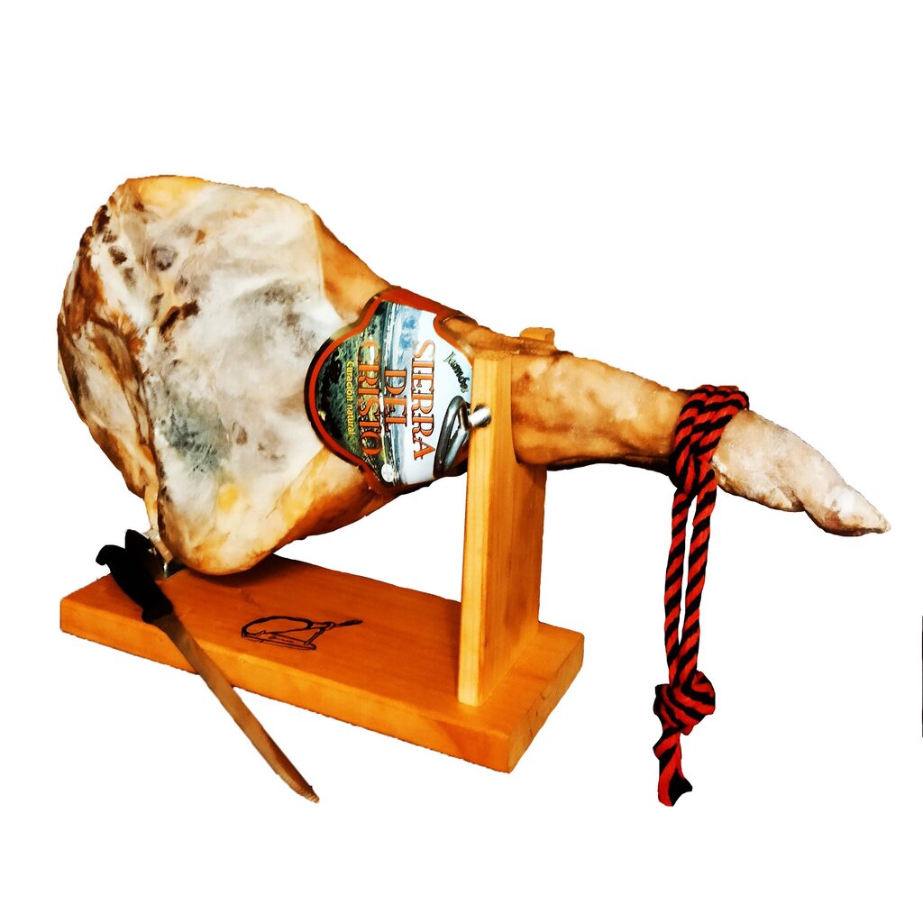 Jamon Reserva vytintas kumpis, 6,7kg-7,2kg + stovas su peiliu Jamoniera kaina ir informacija | Mėsos gaminiai | pigu.lt
