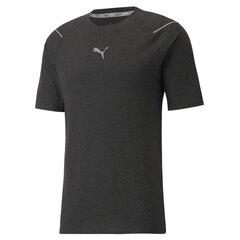 Bėgimo marškinėliai vyrams Puma Run Wool SS Tee M 52086101, juodi kaina ir informacija | Sportinė apranga vyrams | pigu.lt