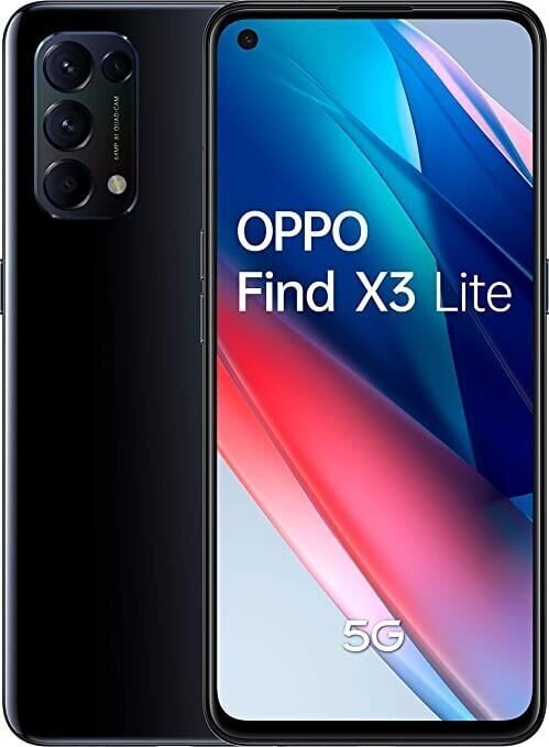 Oppo Find X3 Lite 5G, 128 GB, Dual SIM, Black kaina ir informacija | Mobilieji telefonai | pigu.lt