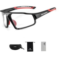 Fotochrominiai dviratininko akiniai Rockbros, juodos spalvos kaina ir informacija | Sportiniai akiniai | pigu.lt