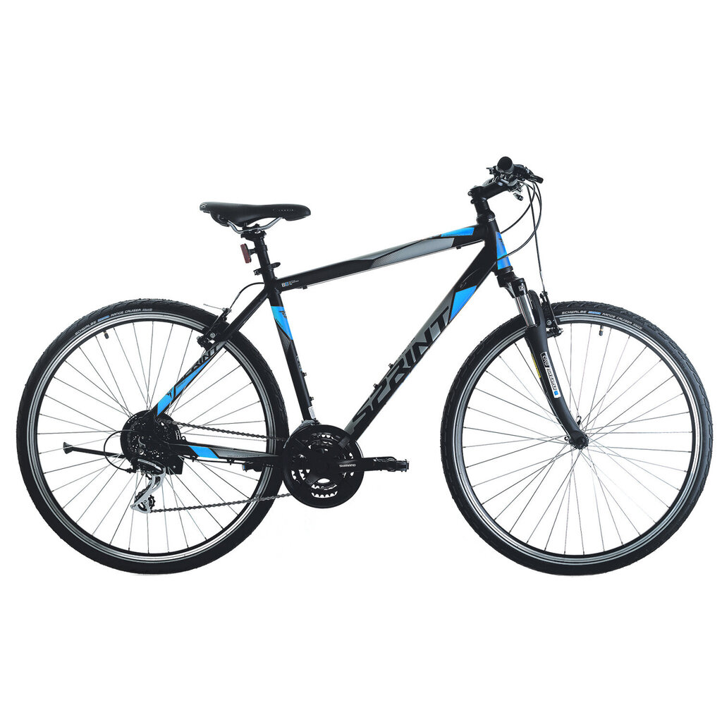 Kelioninis dviratis Sprint Sintero Man 28" 24G, juodas/mėlynas kaina ir informacija | Dviračiai | pigu.lt