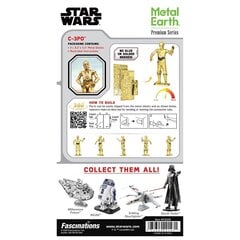 Metalinis 3D konstruktorius Star Wars C-3PO, 109 d. kaina ir informacija | Konstruktoriai ir kaladėlės | pigu.lt