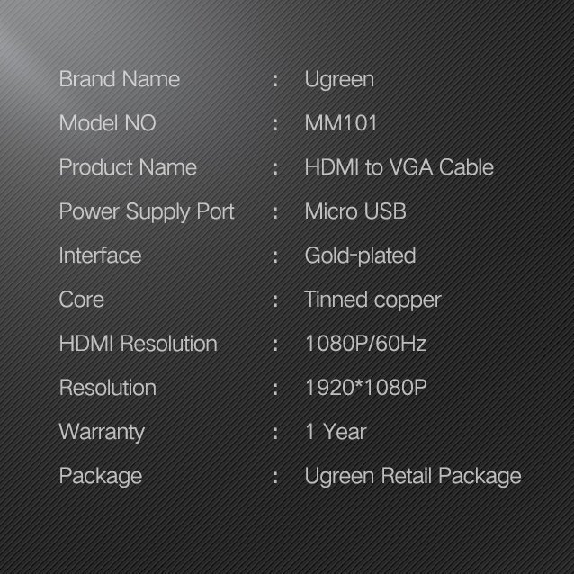 Adapteris Ugreen HDMI - VGA цена и информация | Adapteriai, USB šakotuvai | pigu.lt