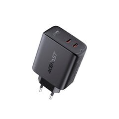 Зарядное устройство Acefast 2x USB Type C 40W, PPS, PD, QC 3.0, AFC, FCP (A9 черное) цена и информация | Зарядные устройства для телефонов | pigu.lt