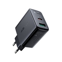 Сетевое зарядное устройство Acefast USB Type C / USB 32W, PPS, PD, QC 3.0, AFC, FCP черный (A5) цена и информация | Зарядные устройства для телефонов | pigu.lt