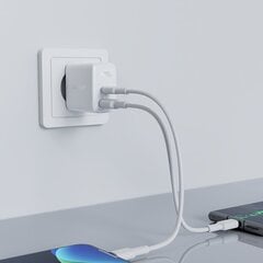 Сетевое зарядное устройство Acefast USB Type C / USB 32W, PPS, PD, QC 3.0, AFC, FCP белое (A5) цена и информация | Зарядные устройства для телефонов | pigu.lt