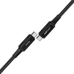 Acefast cable USB Type C - USB Type C 2m, 100W (20V / 5A) black (C4-03 Black) цена и информация | Кабели для телефонов | pigu.lt