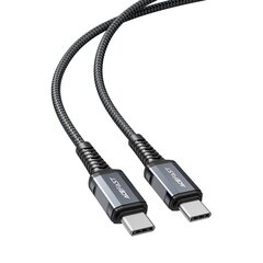 Кабель Acefast USB Type C - USB Type C 1,2 м, 60 Вт (20 В / 3 А) серый (C1-03 глубокий космический серый) цена и информация | Кабели для телефонов | pigu.lt