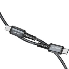 Кабель Acefast USB Type C - USB Type C 1,2 м, 60 Вт (20 В / 3 А) серый (C1-03 глубокий космический серый) цена и информация | Кабели для телефонов | pigu.lt