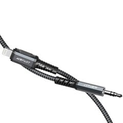 Acefast audio cable MFI Lightning - 3.5mm mini jack (male) 1.2m, AUX gray (C1-06 deep space gray) цена и информация | Кабели для телефонов | pigu.lt