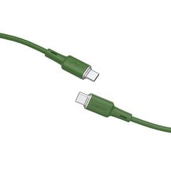 Acefast cable USB Type C - USB Type C 1.2m, 60W (20V / 3A) green (C2-03 oliver green) цена и информация | Кабели для телефонов | pigu.lt