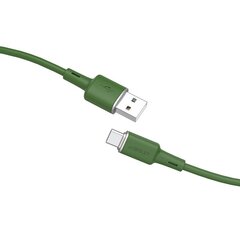 Acefast USB cable - USB Type C 1.2m, 3A green (C2-04 oliver green) цена и информация | Кабели для телефонов | pigu.lt