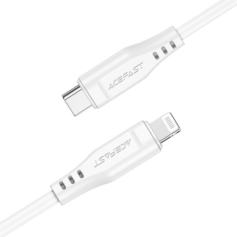 Acefast cable MFI USB Type C - Lightning 1.2m, 30W, 3A, juodas kaina ir informacija | Laidai telefonams | pigu.lt
