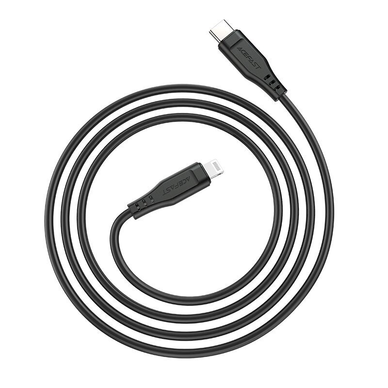 Acefast cable MFI USB Type C - Lightning 1.2m, 30W, 3A, juodas цена и информация | Laidai telefonams | pigu.lt