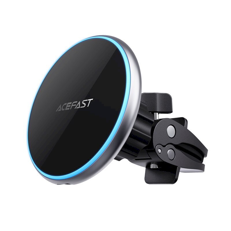 Acefast Qi Wireless automobilinis kroviklis su MagSafe 15W magnetiniu laikikliu, Juodas kaina ir informacija | Telefono laikikliai | pigu.lt