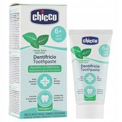 Зубная паста для детей Chicco 6+, с ментолом и фтором, 50 мл цена и информация | Chicco Духи, косметика | pigu.lt